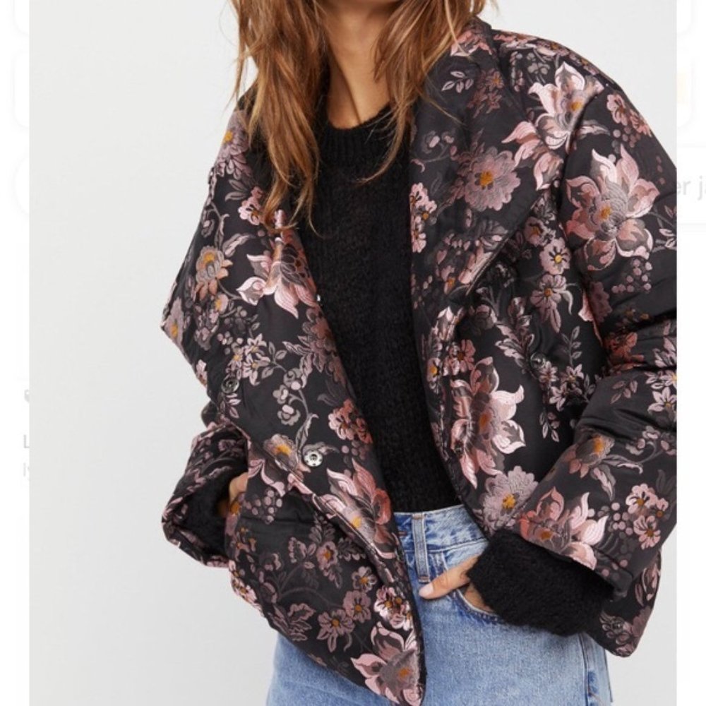 Free People Jacquard Puffer Jacket-